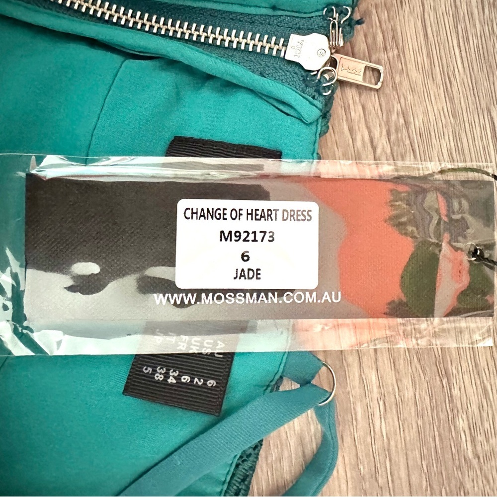 MOSSMAN *Change of Heart*  Lace Mini Dress | Jade Green |  US Size 2 | NWT - Picture 16 of 16